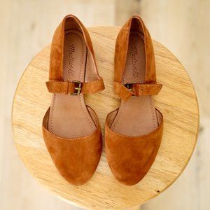 Madewell Brown Suede Mary Jane Flats